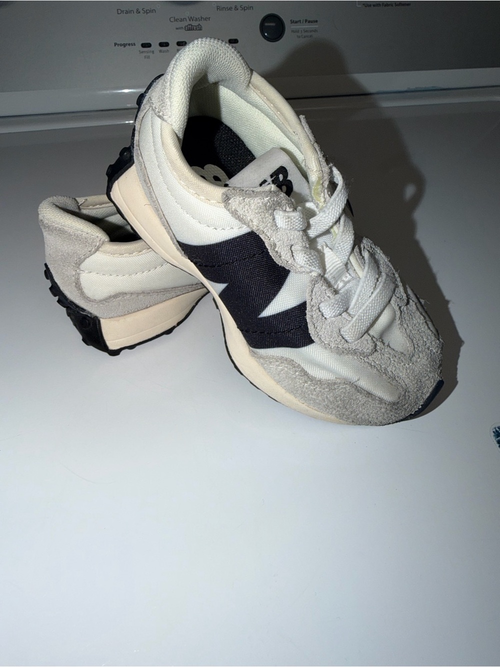 New Balance Cream and Navy Casual Sneakers